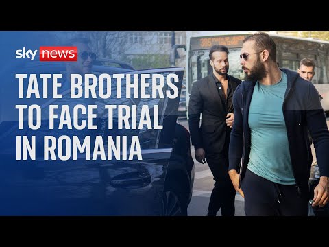 Andrew Tate and his brother to face trial in Romania over human trafficking allegations