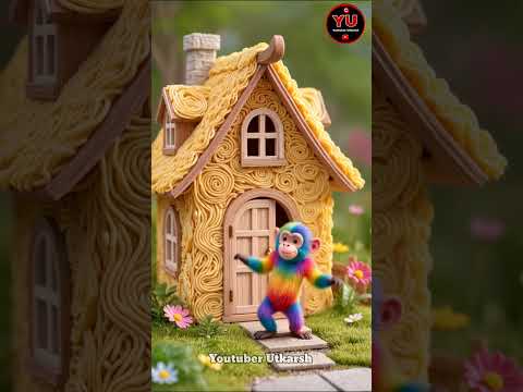 monkey's Maggi house || Carriage House wooden artist || #shortvideo