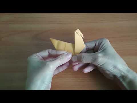 Cute Paper Swan Box From One Square | Easy NO Glue Origami Box