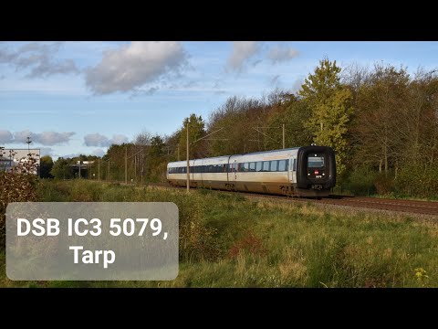 4K | DSB IC3 5079 komt met tyfoon door Tarp als IC 385 naar Hamburg Hbf!