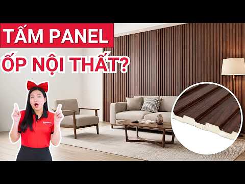Ốp vách đầu giường bằng tấm panel vân gỗ | Tấm panel tôn lõi xốp cách âm, cách nhiệt