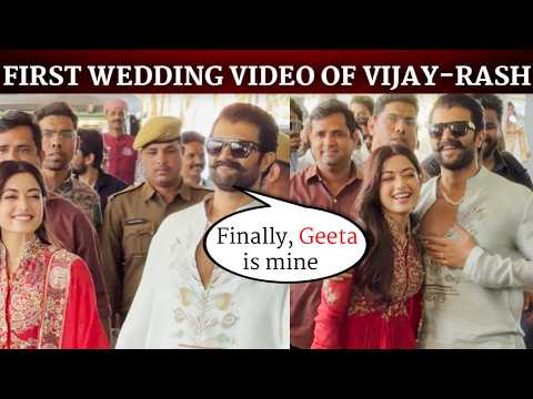 Rashmika-Vijay First Appearance after Wedding Video : Looks Very Happy Together