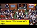 Winter Session Of Parl Set To Begin | 21 Bills Likely To Be Taken Up | NewsX