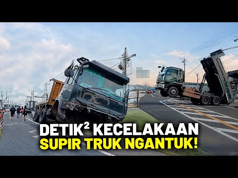 NYAWA DI UJUNG TANDUK! Supir Truk Kehilangan Kendali, Akibat Fatal Kurang Konsentrasi Saat Bekerja