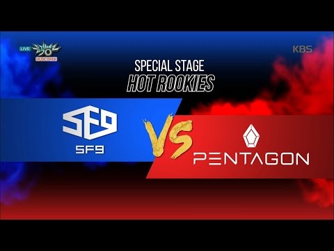 MUSIC BANK 뮤직뱅크 - SF9 vs PENTAGON 펜타곤 - Fanfare 팡파레 + GORILLA’.20161021