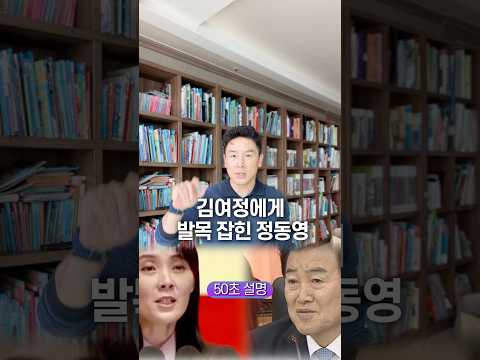 김여정에게 <strong>발목</strong> 잡힌 정동영, 50초 안에 설명하기