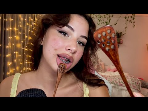 ASMR Honey Spoon Mouth Sounds🍯 (Eating YOU!)