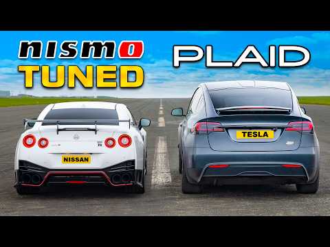 Nissan GTR Nismo vs Tesla Model X Plaid: Epic Showdown on carwow