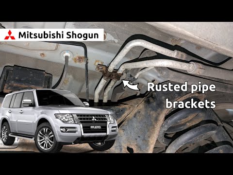 Replacing rusted rear heater water pipe bracket on a Mitsubishi Shogun/Pajero