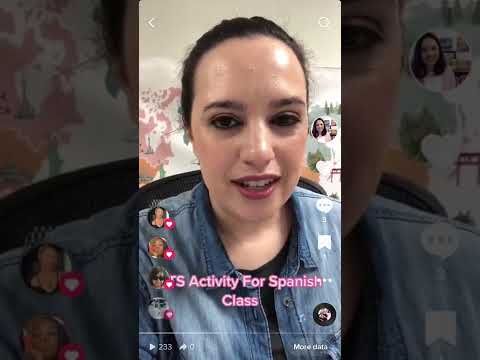 Back to School Spanish Activity Mock TikTok with Captions | Practice Spanish Introductions