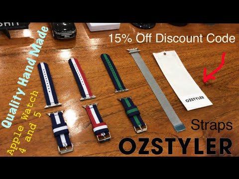 Apple Watch Bands Straps - OzStyler - NATO / Milanese Loop - Andrew Penman Reviews -Vlog No.138