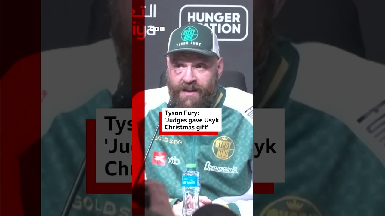 Tyson Fury: 'Judges gave Usyk Christmas gift'. #TysonFury #OleksandrUsyk #Boxing #BBCNews