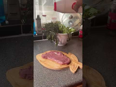 Eating steak for the first time #steak #cooking