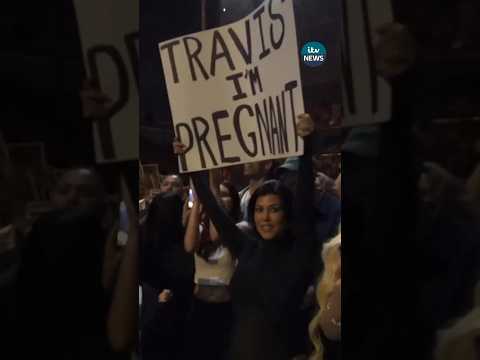 Kourtney Kardashian surprises Travis Barker #itvnews #celebnews #kardashian