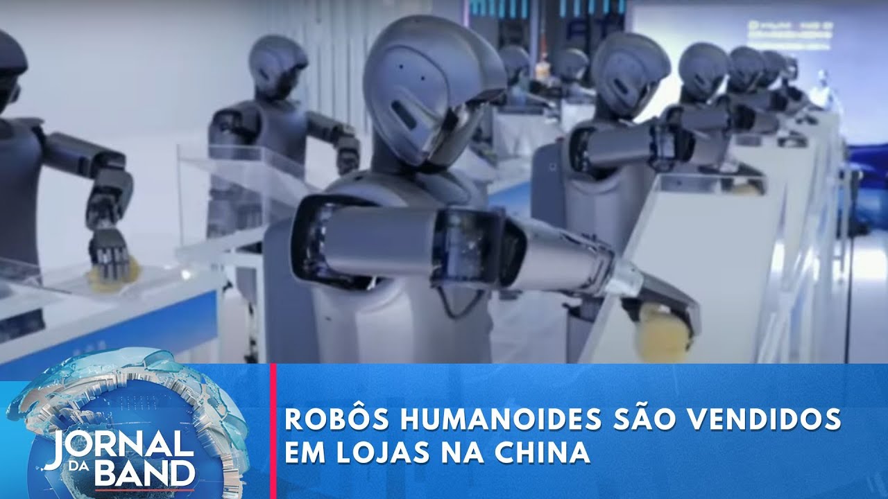 Robôs humanoides são vendidos em lojas na China | Jornal da Band