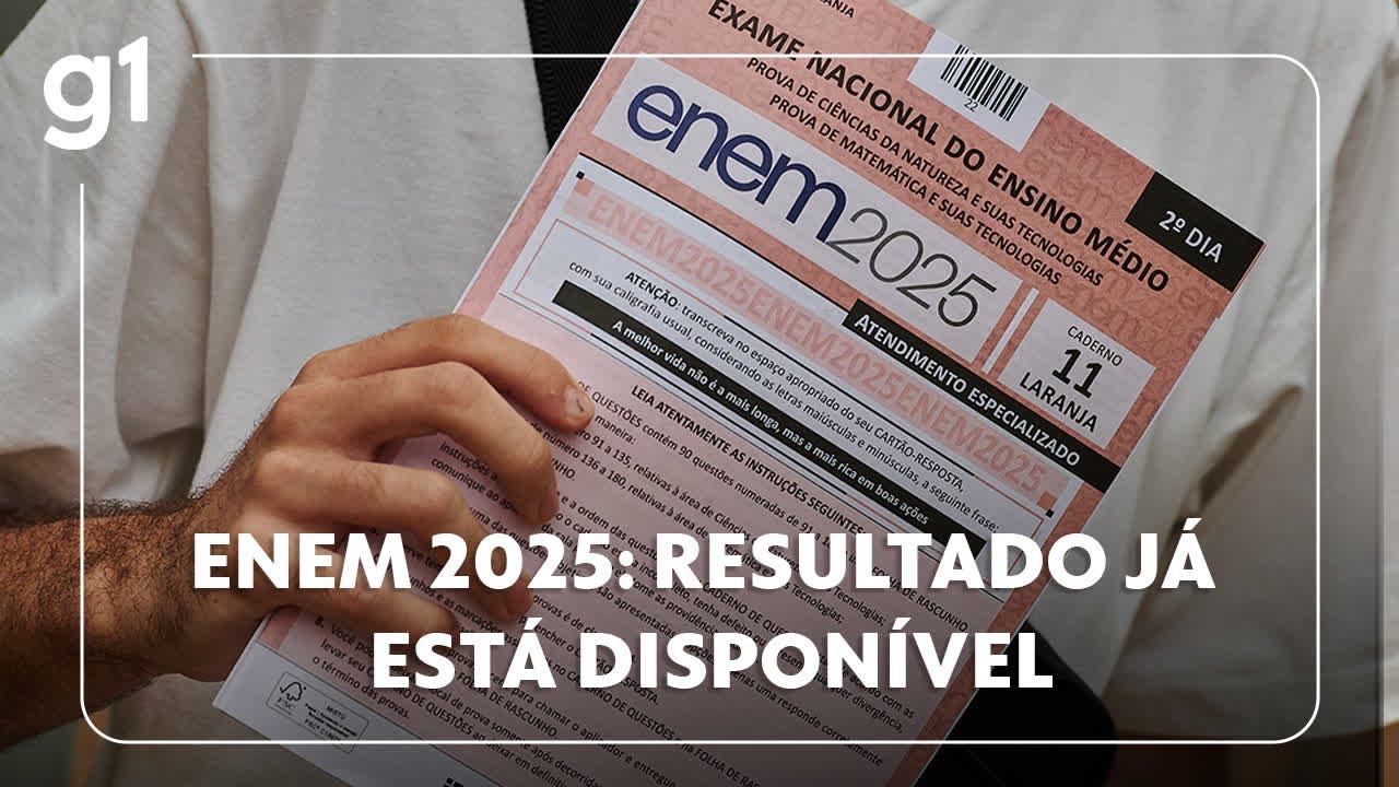 Enem 2025: resultado já está disponível; saiba como acessar