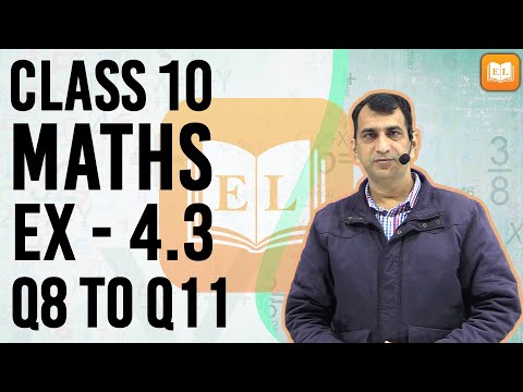 Quadratic Equations Ex – 4.3 | Class 10 | Maths | Chapter 4 | Q8 To Q11 | Baljeet Sir