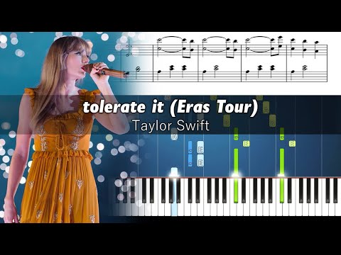 Taylor Swift - tolerate it (Live at the Eras Tour) - Accurate Piano Tutorial with Sheet Music