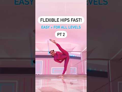 How to get Flexible Hips FAST + EASY! 2 🩷 #flexibility #stretching #yoga