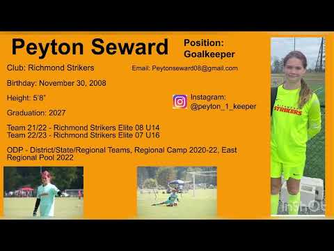 Peyton Seward - GK Goal Keeper Highlights