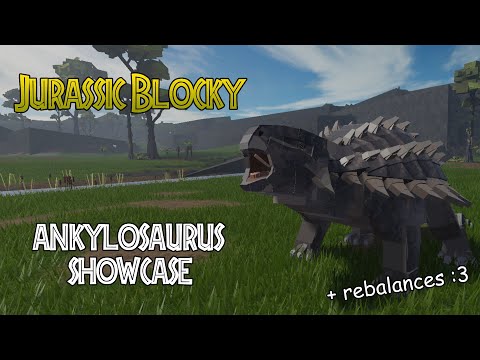 Ankylosaurus Showcase + Rebalances | Jurassic Blocky Roblox (ft. @blackoutspace.00)