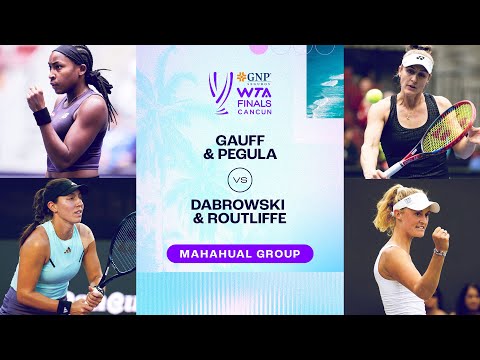 Gauff/Pegula vs. Dabrowski/Routliffe | 2023 WTA Finals Group Stage | WTA Match Highlights