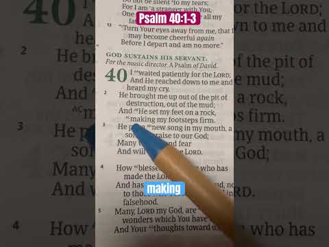 Psalm 40:1-3 #jesusisgod #jesusislord #praybelieving #bible #bibleverses #patience #psalms #rock