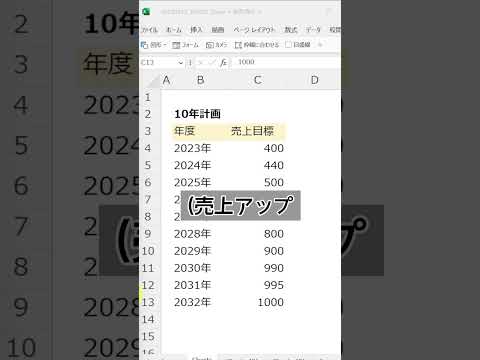 【Excel仕事術】データの予測機能なんてあったんだ。しかもマウスで。 #shorts