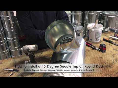 How-To Install a 45 Degree Saddle Tap on Round Duct - The Duct Shop