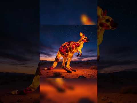 UNBELIEVABLE! A Kangaroo Made of Glowing Stones! #shorts #shortvideo #youtubeshorts #youtube