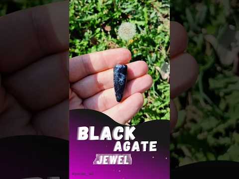 Making a necklace made of black agate #agate #shorts