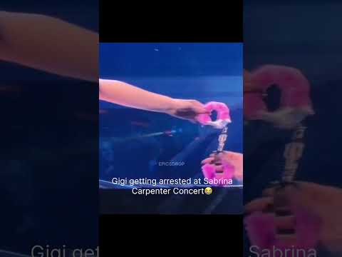 Gigi getting arrested at Sabrina Carpenter concert 😭 #gigihadid #sabrinacarpenter