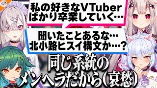 【#メンヘラ人狼 前編】まさかの必勝法が生まれてしまうメンヘラ人狼【犬山たまき/北小路ヒスイ/神楽めあ/奈羅花/健屋花那/春雨麗女】