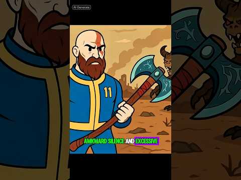 When Vault Tec Hires the God of War #gaming #fallout #gow #funny #viral #shorts #kratos #fyp