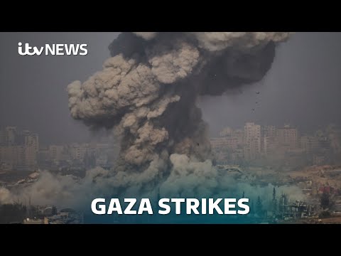 Young children waiting for aid among victims of latest Israeli airstrike in Gaza | ITV News