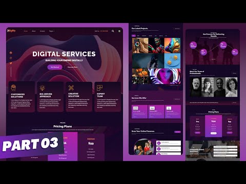 Portfolio & Services Section | Responsive Professional Animated Digital Service Website Part 3