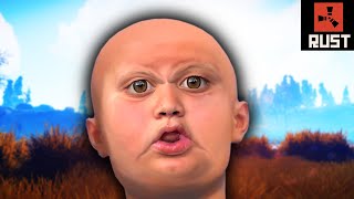 YouTube thumbnail for JKG's video titled 'The Most Racist Kid In Rust'