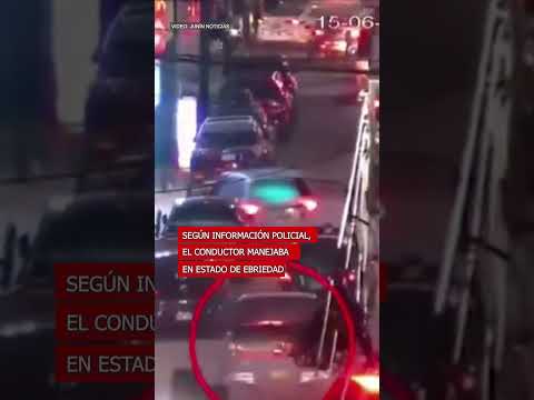 Joven ebrio causó choque múltiple en Huancayo y dejó policías heridos #en20minutos