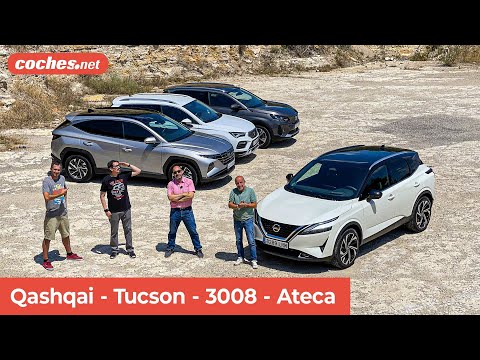 Comparativa SUV Gasolina: Qashqai-Tucson-3008-Ateca | Prueba / Test / Review en español | coches.net