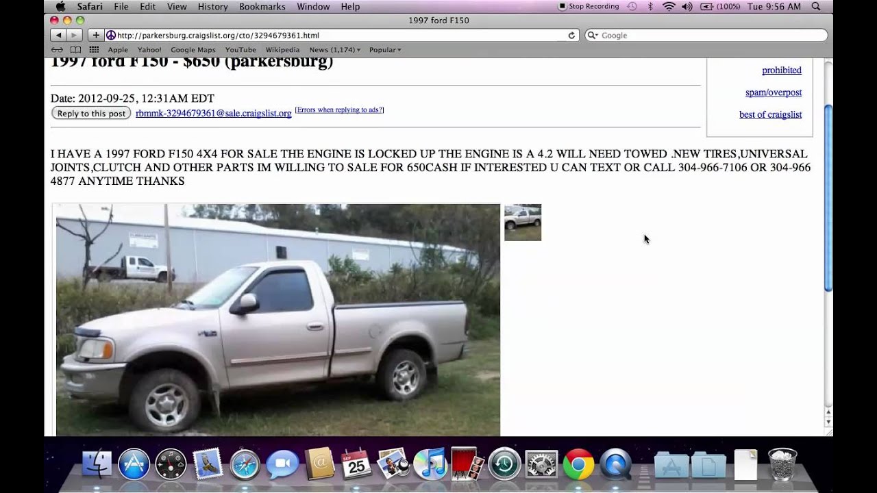 Craigslist Parkersburg Ohio Used Vehicle - Cars, Trucks and Vans For Sale by Owner Online - YouTube