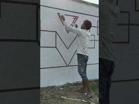 wall painting masking tape rustic design texture#wallcoverings #homedecor #wall #art #paperwallcraft