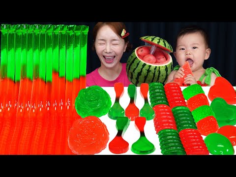 미소와 함께 먹는 🍉 여름맞이 수박 젤리 & 디저트 특집 ! 젤리 먹방 Watermelon Jelly & Desserts with Miso Mukbang ASMR Ssoyoung