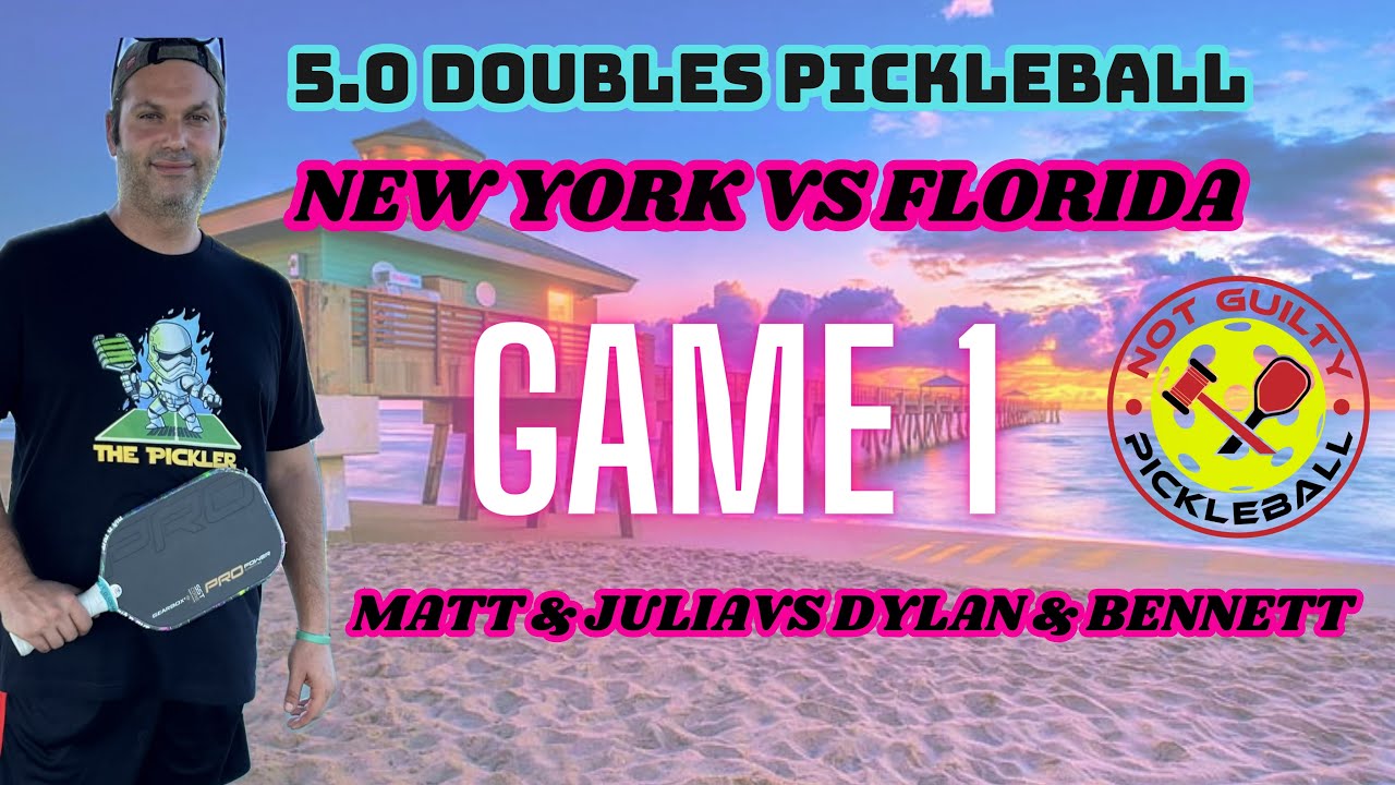 5.0 Doubles Pickleball | Matt & Julia vs Dylan & Bennett | CityPickle West Palm Beach | Game 1