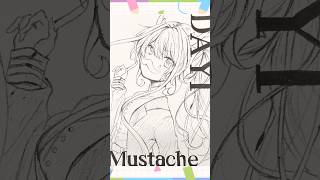 【#イラストメイキング】Day1「口ひげ：Mustache」【 #inktober2025 】#shorts
