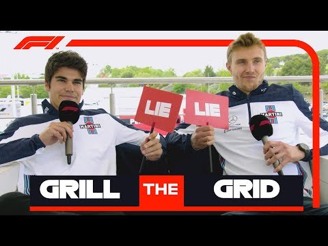 Williams' Lance Stroll and Sergey Sirotkin | Grill the Grid: Truth or Lie"