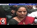 V6 : MP Kavitha addresses the media over protest in Parliament
