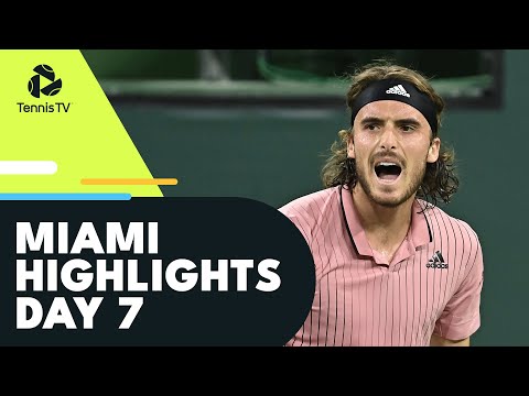 Tsitsipas Battles Alcaraz; Kyrgios Takes On Sinner; Medvedev Features | Miami 2022 Day 7 Highlights