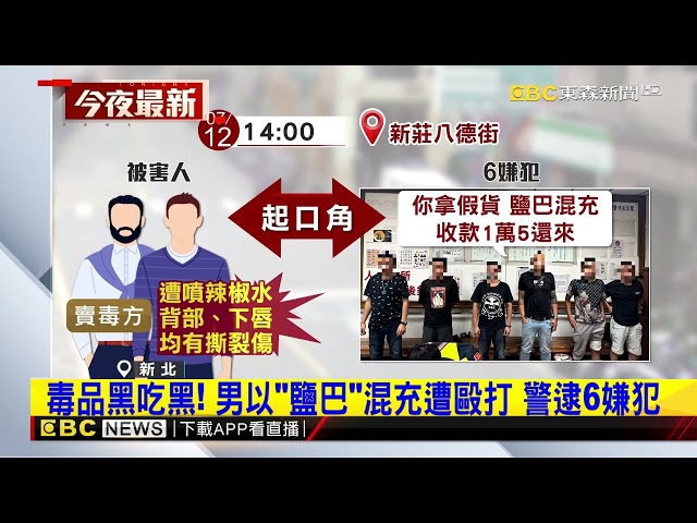 毒品黑吃黑！ 男以「鹽巴」混充遭毆打 警逮6嫌犯@newsebc
