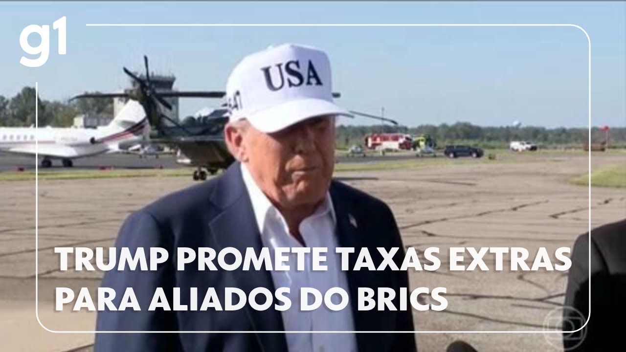 Trump anuncia tarifa adicional para qualquer país que se alinhar às políticas do Brics