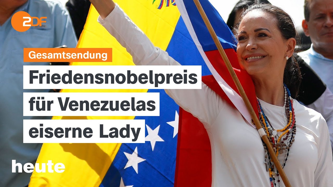 heute 19:00 Uhr vom 10.10.2025 Friedensnobelpreis für María Machado, Gaza-Waffenruhe, Bedrohte Arten